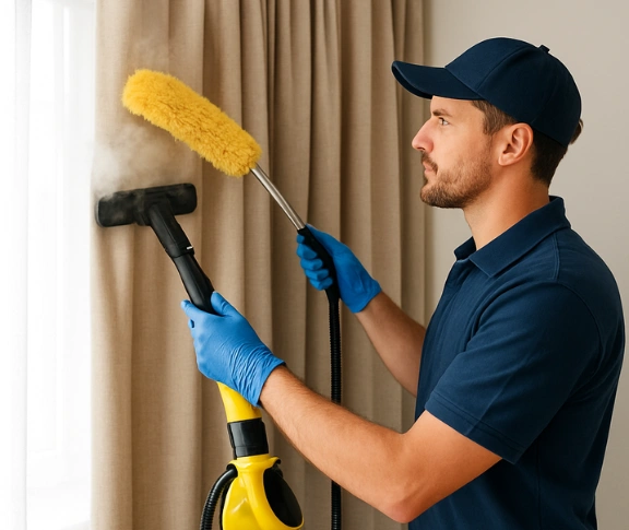 Trusted residential curtain cleaning technician Matty Curtain Cleaning woolloongabba QLD